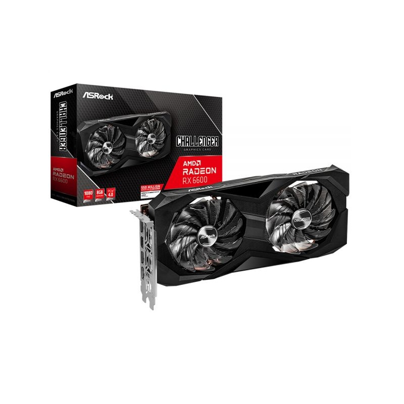 TARJETA DE VIDEO ASROCK CHALLENGER RX6600 8GB GDDR6 90-GA2RZZ