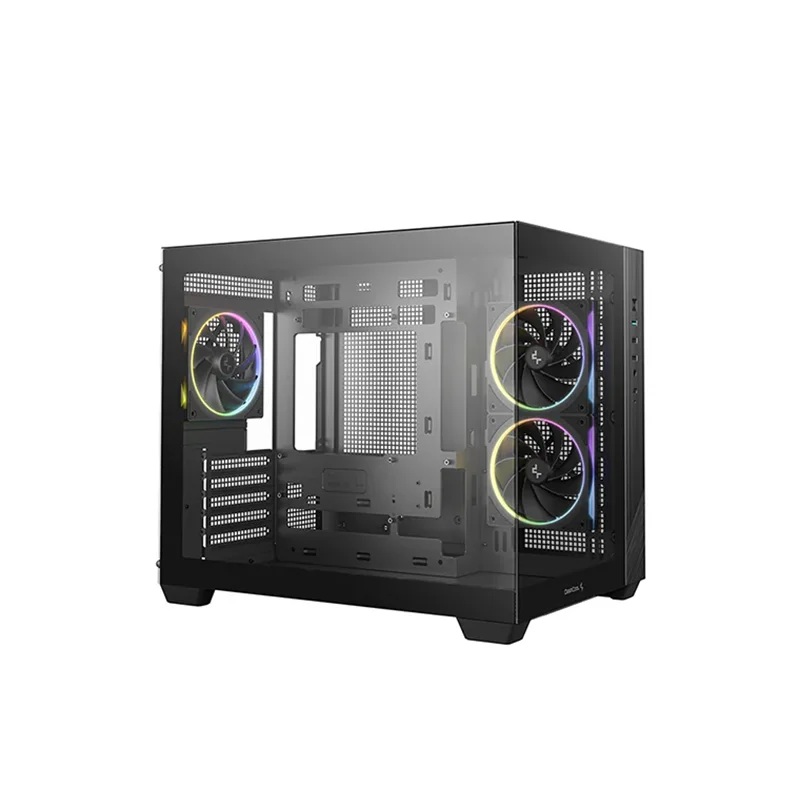 CASE MIDTOWER DEEPCOOL CG330 NEGRO TEMPERED GLASS 3 FAN ARGB R-CG330-BKNGM3-G