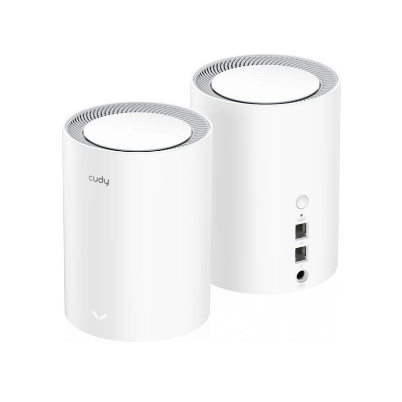 ROUTER CUDY SISTEMA MESH AX1800 (2PACK) DUALBAND WIFI6  RJ45 GIGABIT QoS OFDMA MU-MIMO M1800