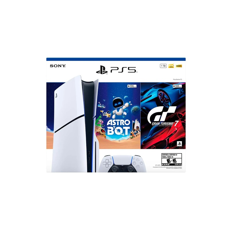 CONSOLA SONY PLAYSTATION 5 SLIM CON LECTOR DE DISCO 4K HDR 1TB ASTRO BOT Y GRAN TURISMO 7 ( LATAM)