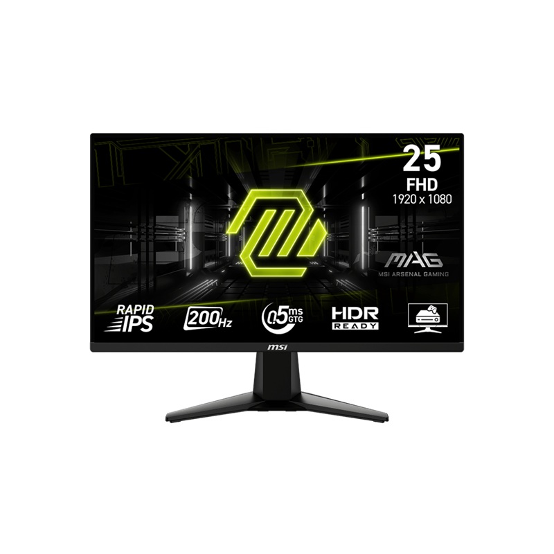 MONITOR MSI MAG 255F  PANTALLA 25P RAPID IPS FHD 200Hz 0.5MS GTG HDMI DP 