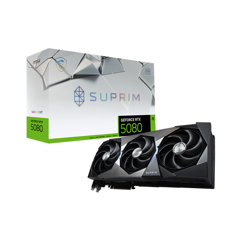 TARJETA DE VIDEO MSI SUPRIM RTX5080 16GB GDDR7 OCE G5080-16STS
