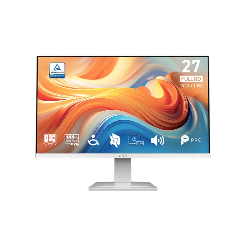 MONITOR MSI PRO MP273W E14A PANEL IPS 27P FHD 144Hz 1MS MPRT DP HDMI VGA BLANCO