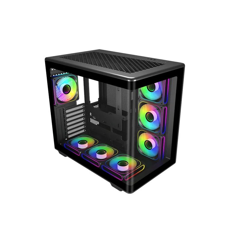 CASE MIDTOWER COOLER MASTER ELITE 600  NEGRO TEMPERED GLASS 7 FAN ARGB PWM E600-KGNN-S02