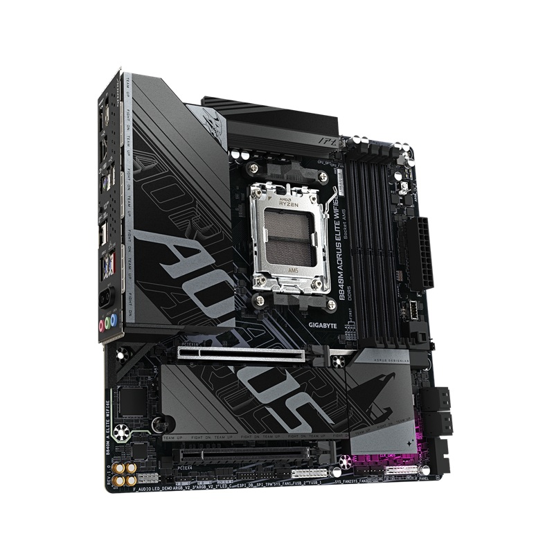 MOTHERBOARD GIGABYTE B840M AORUS ELITE WIFI AM5 DDR5 WIFI 6E+BT (4DIMMS DDR5 M.2 X2 SATA X4) LAN 2.5G