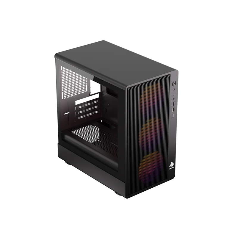 CASE MIDTOWER EAGLE WARRIOR TEMPERED GLASS 3 VENTILADORES CG01AMRA