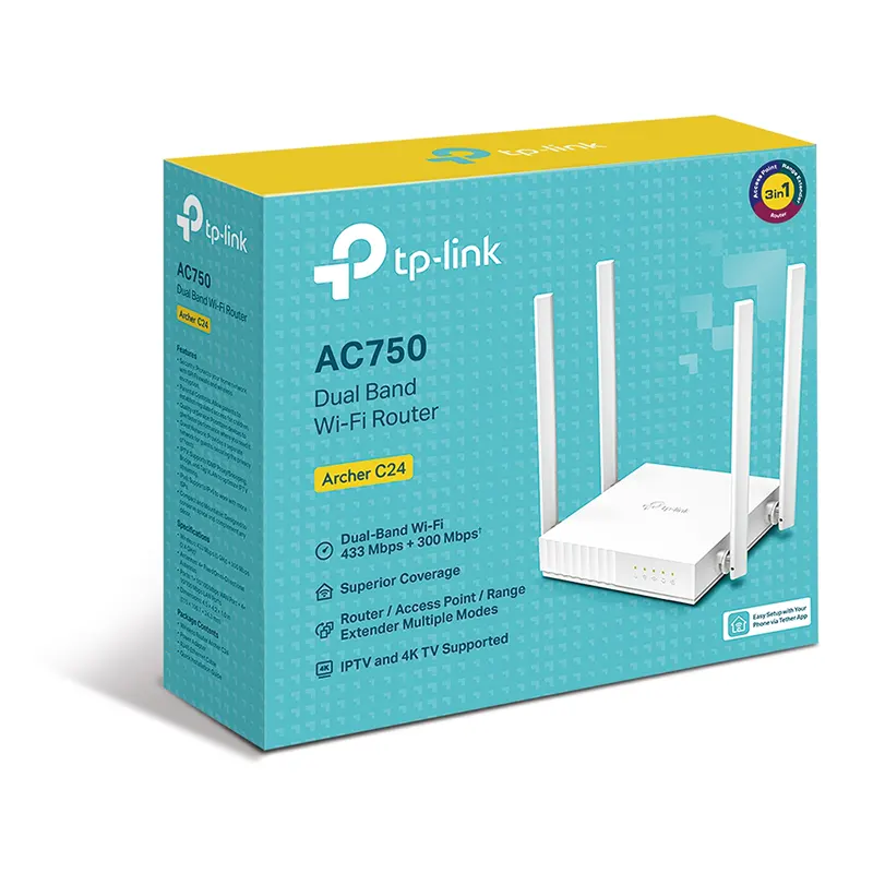 ROUTER TP-LINK DOBLE BANDA AC750 ARCHER C24