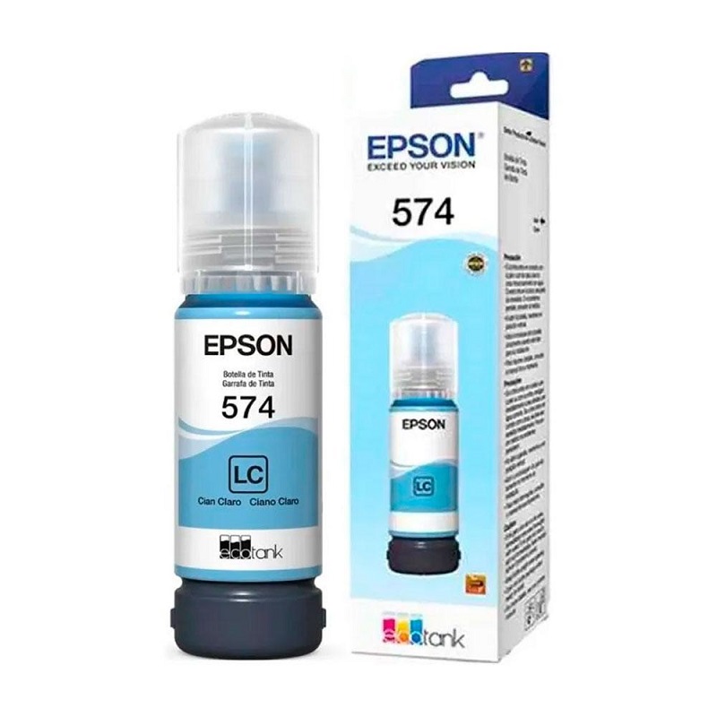 BOTELLA DE TINTA EPSON T574 CYAN CLARO 70ML L8050 L18050