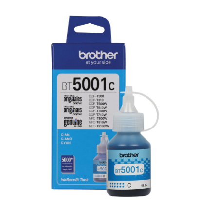 BOTELLA DE TINTA BROTHER BT5001C CYAN 