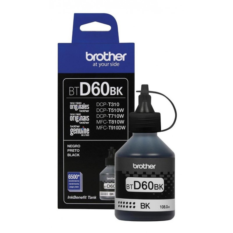 BOTELLA DE TINTA BROTHER BTD60BK NEGRO 