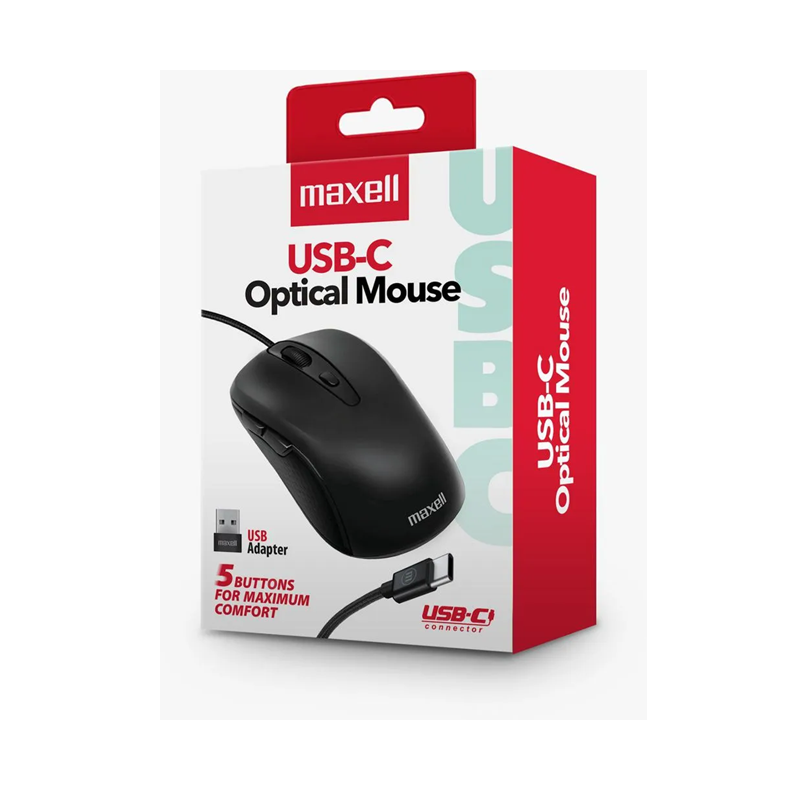 MOUSE USB MAXELL MOWR-105C NEGRO