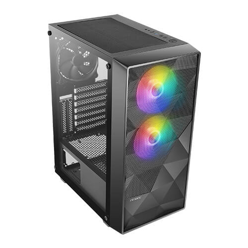 CASE MIDTOWER ANTEC NX270 TG TEMPERED GLASS 2 FANRGB  MESH FRONT