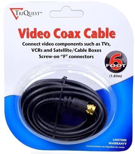 CABLE DE VIDEO COAXIAL PARA TV TRIQUEST DE 6FT