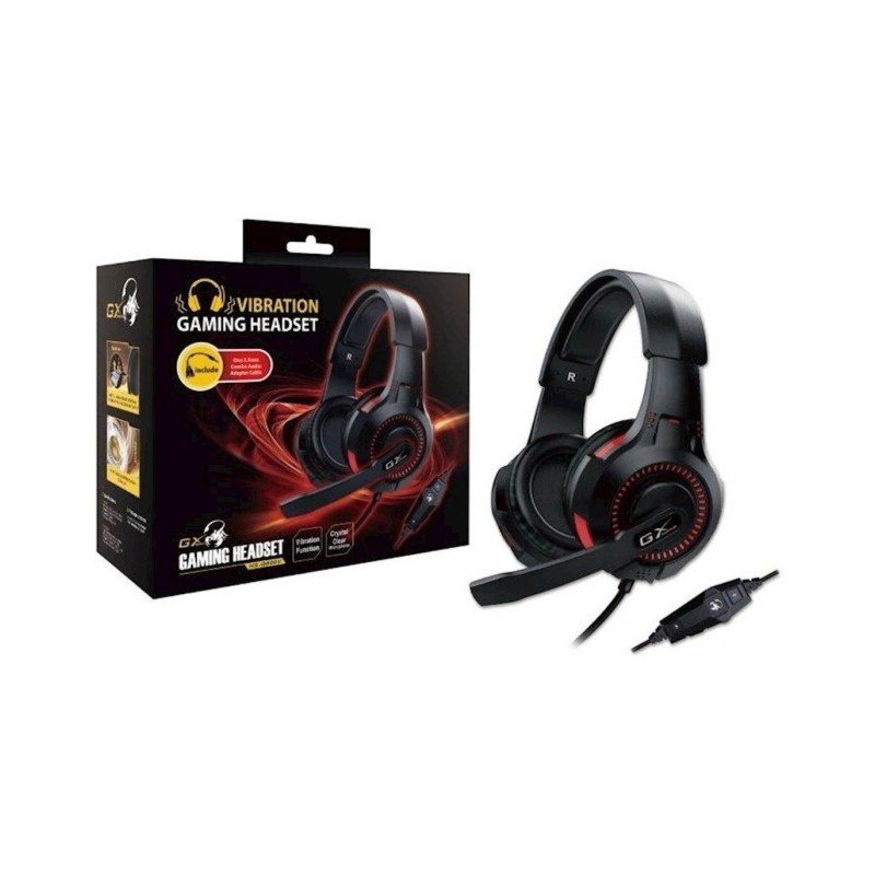 HEADSET 3.5MM GENIUS HS-G600V CON EFECTO DEEPBASS Y VIBRACION CON USB