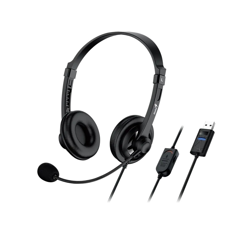 HEADSET USB-A y TIPO-C GENIUS HS-230U NEGRO