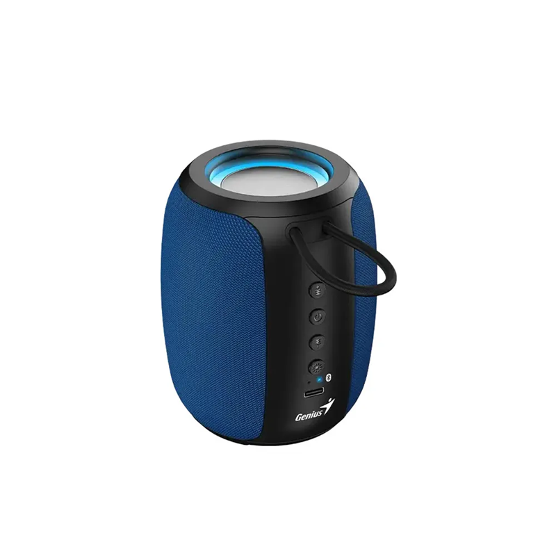 BOCINA PORTATIL INALAMBRICA GENIUS SP-915BT AZUL 5W RMS RGB