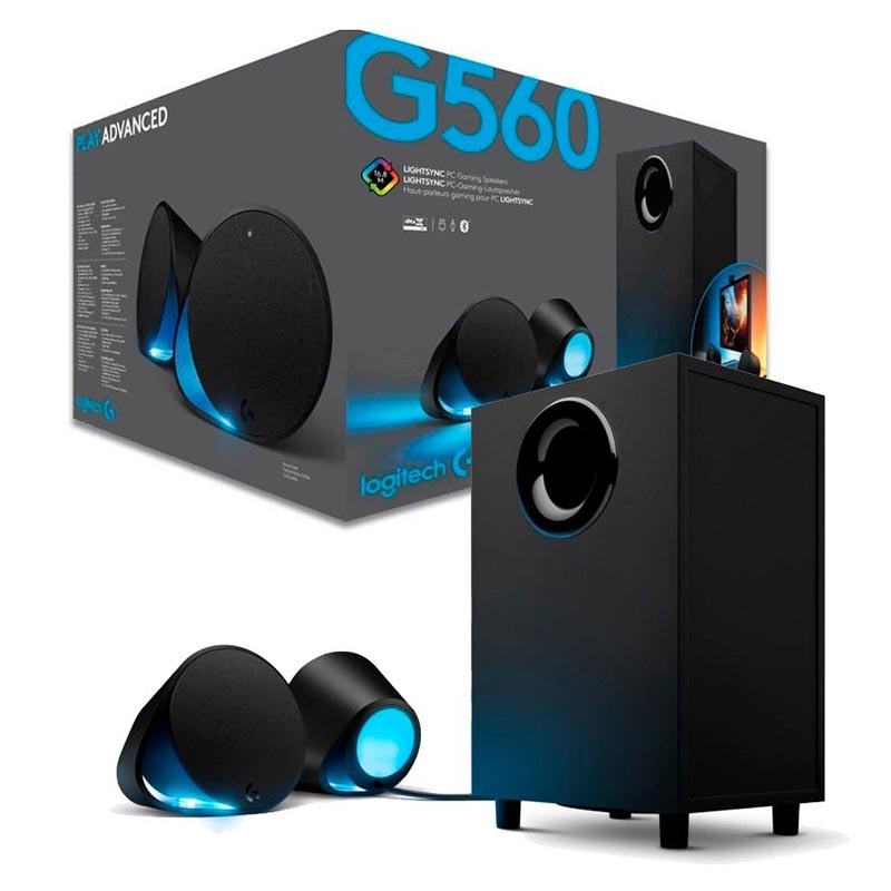 SISTEMA DE AUDIO 2.1 LOGITECH G560 USB 3.5MM BT RGB LIGHTSYNC 980-001300