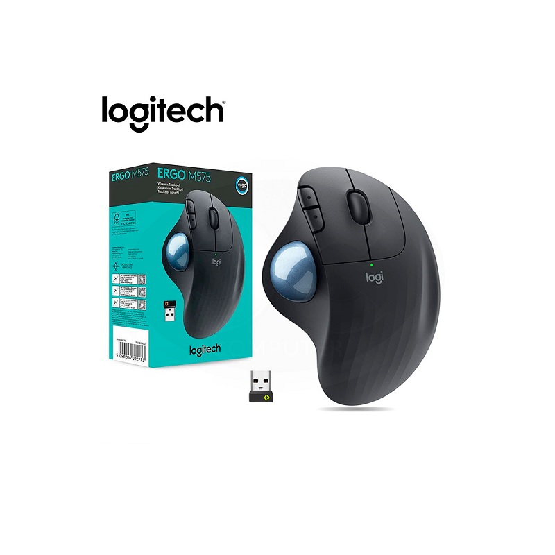 MOUSE INALAMBRICO BLUETOOTH ERGONOMICO LOGITECH ERGO M575 NEGRO 910-005869