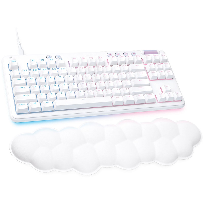 TECLADO MECANICO LOGITECH G713 RGB CON REPOSAMANOS 920-010413 WHITE AURORA COLLECTION