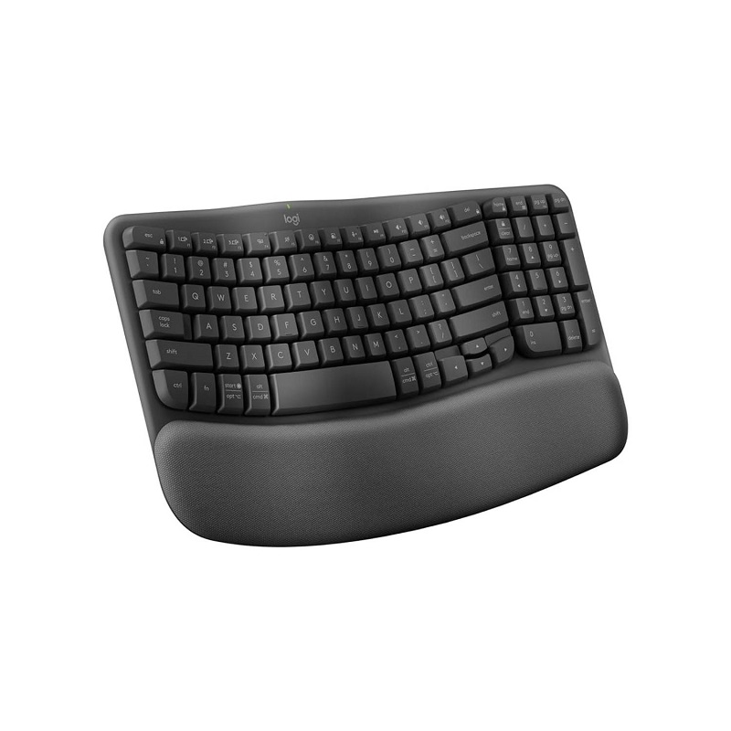 TECLADO ERGONOMICO INALAMBRICO BLUETOOTH MULTI-DISPOSITIVOS LOGITECH WAVE KEYS NEGRO 920-012278