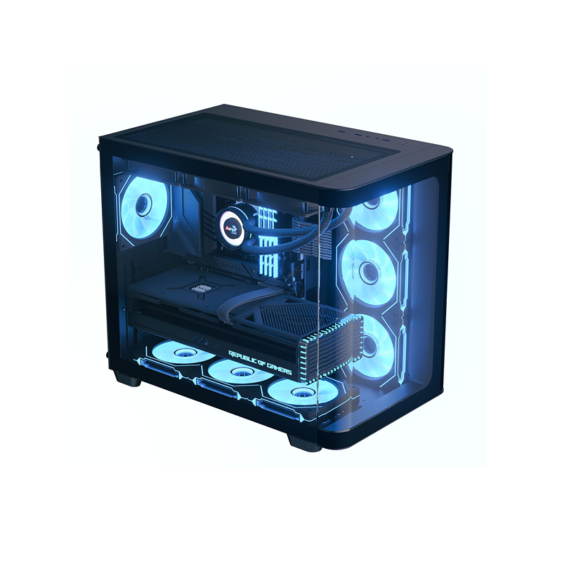 CASE MIDTOWER AEROCOOL P500C-G-BK-V1 NEGRO TEMPERED GLASS 4 FAN ARGB