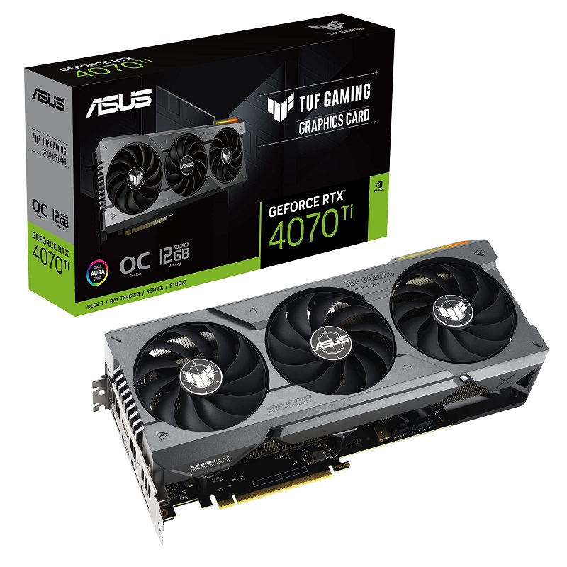 TARJETA DE VIDEO ASUS TUF GAMING RTX4070TI 12GB GDDR6X OCE 90YV0IJ0