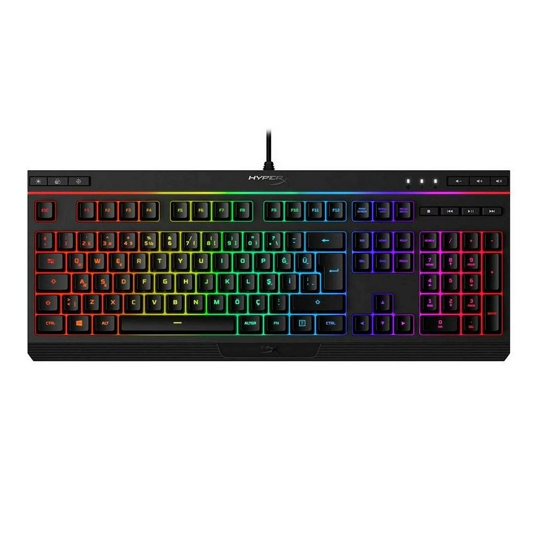 TECLADO USB HYPERX ALLOY CORE RGB 4P4F5AI NEGRO MULTIMEDIA 