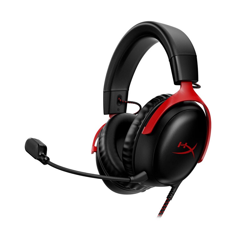 HEADSET HYPERX CLOUD III DTS X 3.5MM USB PC PS5 XBOX S/X NS 727A9AA NEGRO/ROJO