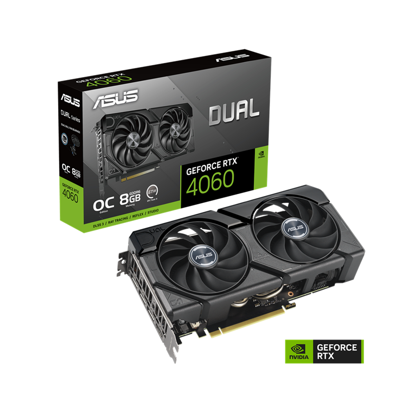 TARJETA DE VIDEO ASUS DUAL RTX4060 8GB GDDR6 OCE 90YV0JC4 V2