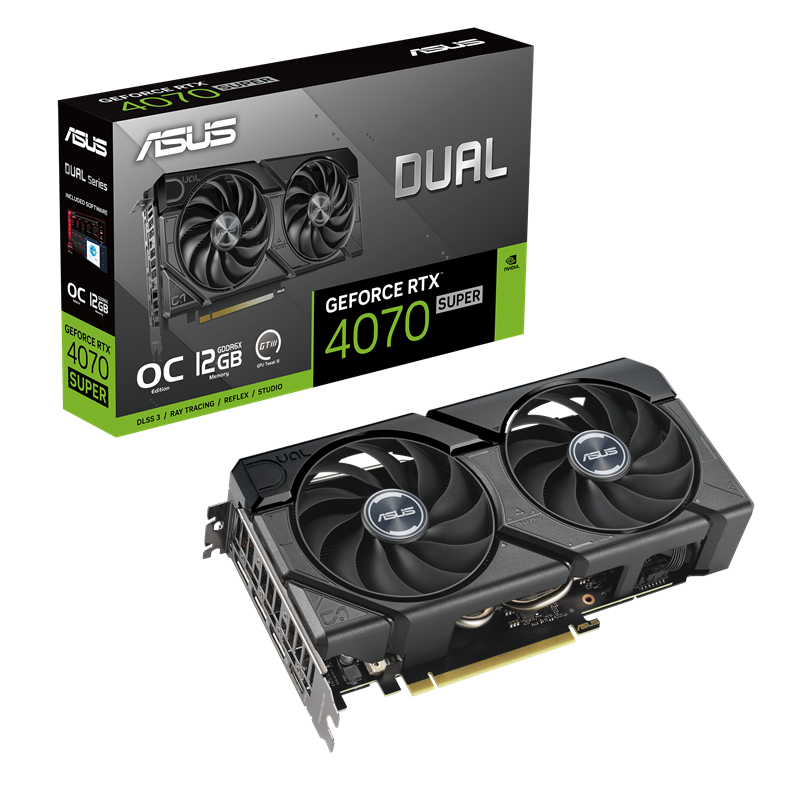 TARJETA DE VIDEO ASUS DUAL EVO RTX4070 SUPER 12GB GDDR6X 90YV0KC0