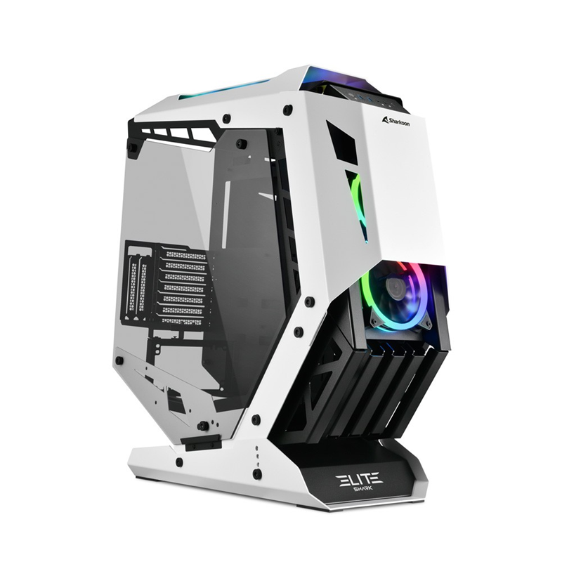 CASE PREMIUN SHARKOOM ELITE SHARK CA700 TEMPERED GLASS 5 FAN RGB 