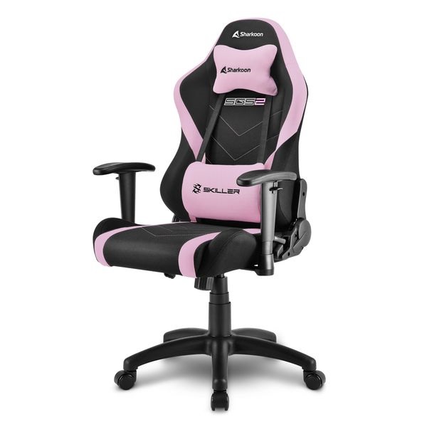 SILLA GAMER SHARKOON SKILLER SGS2 JUNIOR PINK 32334 PARA NIÑOS(65 kg) (143 lb)