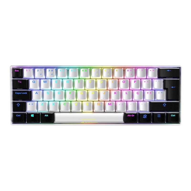 TECLADO MECANICO SHARKOON SKILLER SGK50S4 RGB SW RED SP WHITE