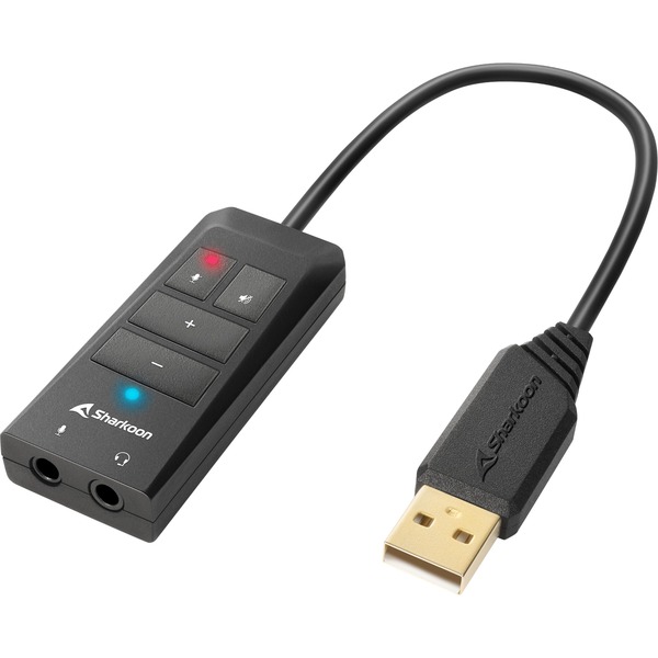 TARJETA DE AUDIO USB A 3.5mm(HEMBRAS) SHARKOON SB2