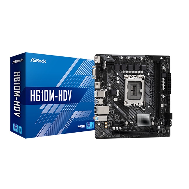 MOTHERBOARD ASROCK H610M-HDV LGA1700 D4 90-MXBHS0