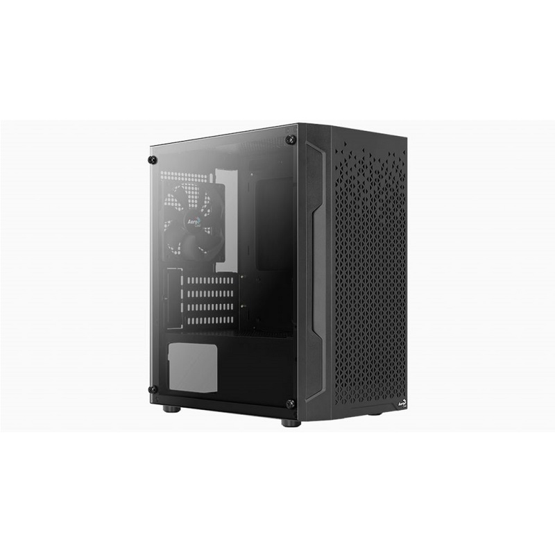 CASE MINITOWER AEROCOOL TRINITY MINI-G-BK-V1 PANEL ABS 1 FAN 