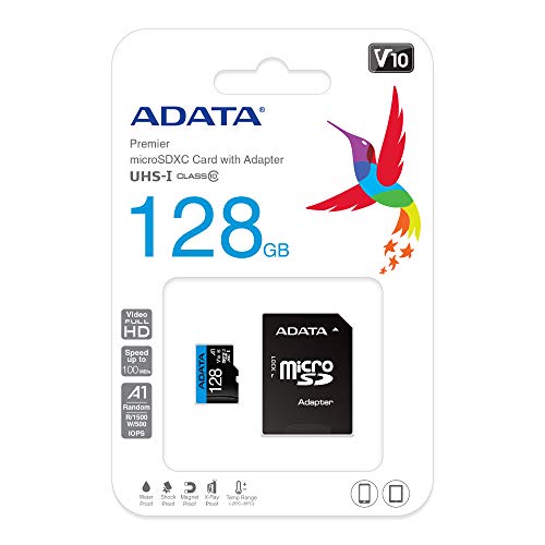 MICROSD ADATA 128GB C10 AUSDX128GUICL10A1-RA1