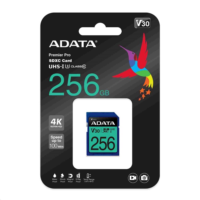 MEMORIA SD ADATA 256GB 4K ASDX256GUI3V30S-R