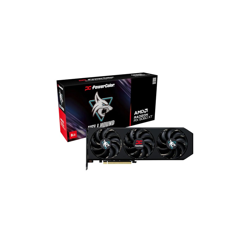 TARJETA DE VIDEO POWER COLOR HELLHOUND RX9060XT 8GB GDDR6 