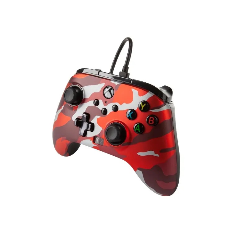 CONTROL USB PowerA PARA XBOX SERIES X/S ONE METALLIC RED CAMO 1525942-01