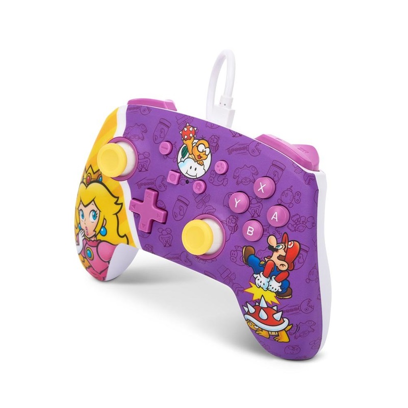 CONTROL ALAMBRICO DE NINTENDO SWITCH PowerA PRINCESA PEACH NSGP0092-01