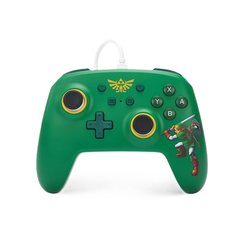 CONTROL ALAMBRICO DE NINTENDO SWITCH PowerA HYRULE DEFENDER VERDE NSGP0199-01