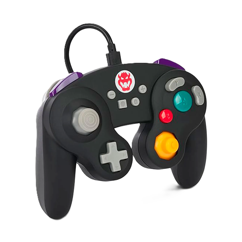 CONTROL ALAMBRICO DE NINTENDO SWITCH PowerA ESTILO GAMECUBE NEGRO NSGCWDB