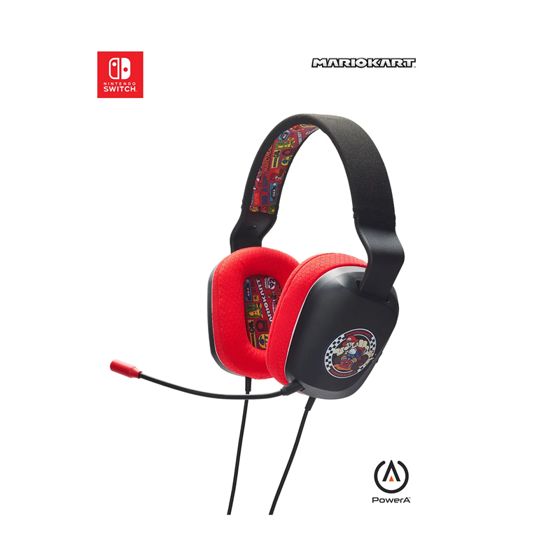 HEADSET MULTIPLATAFORMA PowerA MARIO KART 3.5MM  NSHS0398-1