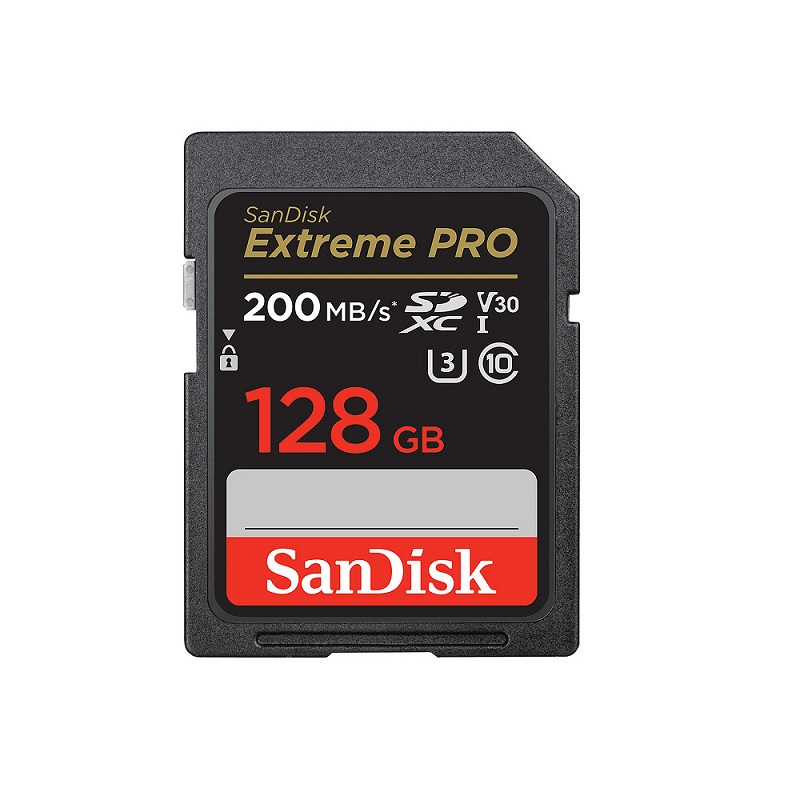 MEMORIA SD SANDISK EXTREME PRO 128GB 200MB/s U3 V30 4K SDSDXXD-128G-GN4IN