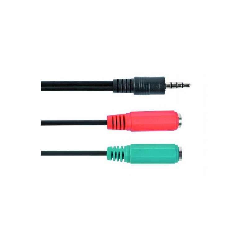 ADAPTADOR DE AUDIO 3.5MM MACHO A 2 3.5MM HEMBRA XC-002