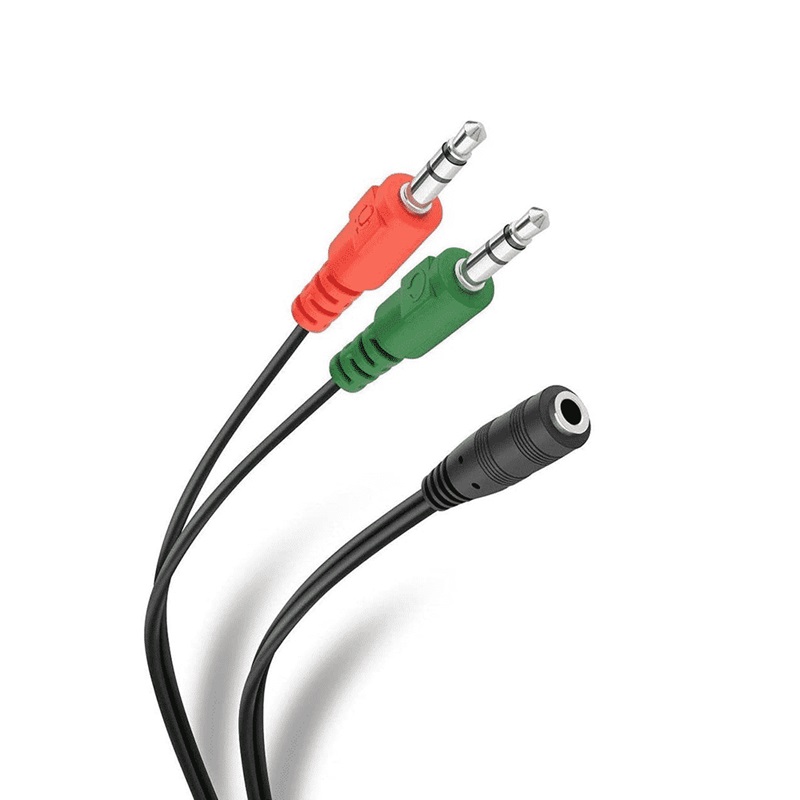 ADAPTADOR DE AUDIO 3.5MM 2 MACHO A 1 3.5MM HEMBRA XC-003