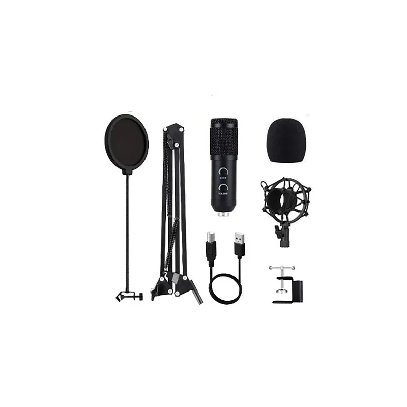 KIT MICROFONO USB BRAZO METALICO Y FILTRO BM-838TZ