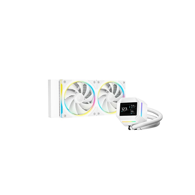 SISTEMA DE ENFRIAMIENTO LIQUIDO DEEPCOOL LM240 WH 240MM RGB LGA1851 AM5 CON PANTALLA 2.4P R-LM240-WHDMMC-1 R-LX240-WHDSNMCP-G-1