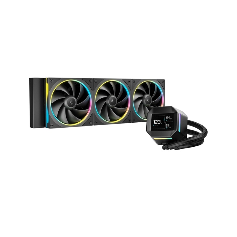 SISTEMA DE ENFRIAMIENTO LIQUIDO DEEPCOOL LM360 360MM NEGRO RGB LGA1851 AM5 CON PANTALLA 2.4P R-LM360-BKDMMC-1